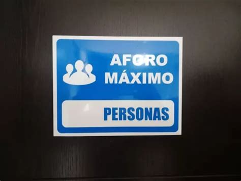 Letrero Aforo Máximo De Personas Editable en venta en Coyoacán Distrito