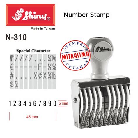 Jual Stempel Shiny N 310 N310 Stempel Nomor Manual 10 Digit 5mm N 310