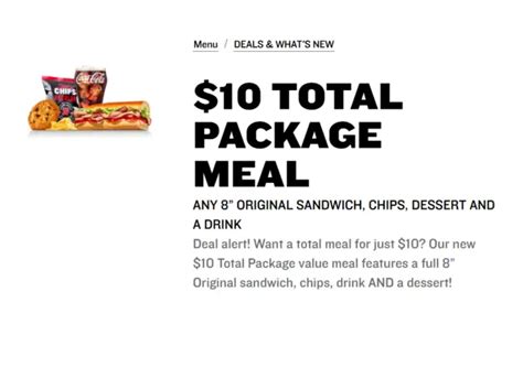 Jimmy John S Promo Codes And Specials Total Package Meal