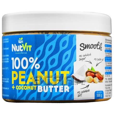 100 Peanut Coconut Butter Smooth NutVit 500g Sklep BCAA Pl