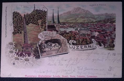 AK Gruss Aus Luzern Litho Gel 1902 Kaufen Auf Ricardo