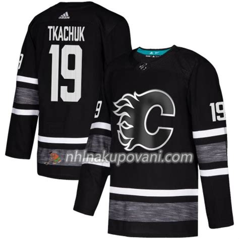 Calgary Flames Dresy Matthew Tkachuk 19 Černá 2019 Nhl All Star Adidas