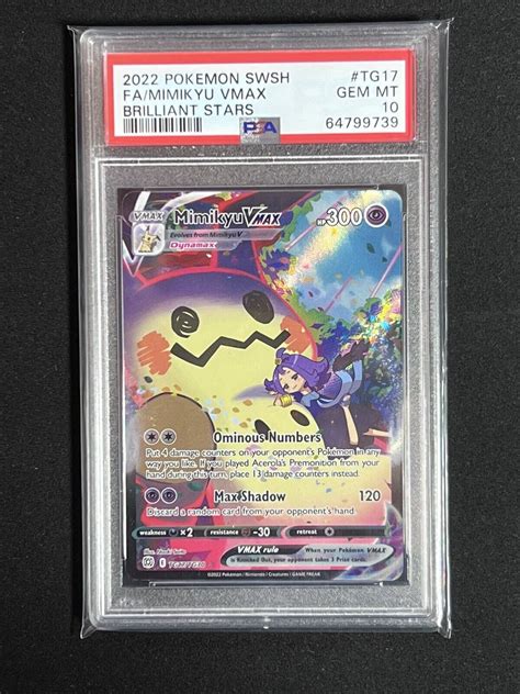 Mavin Pokemon Brilliant Stars Mimikyu Vmax Trainer Gallery Full Art