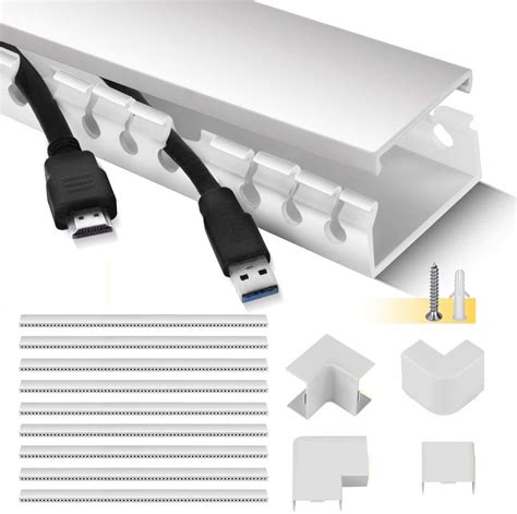 Electrical Computers X Inch White Cable Raceway Kit