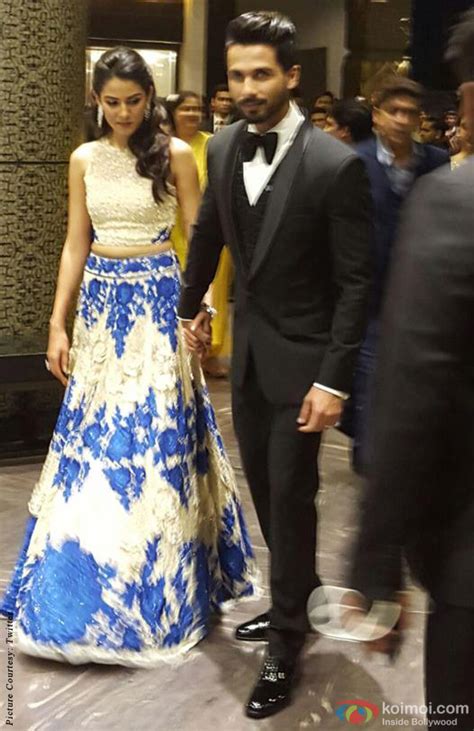 First Pic : Shahid Kapoor & Mira Rajput At Wedding Reception In Mumbai ...