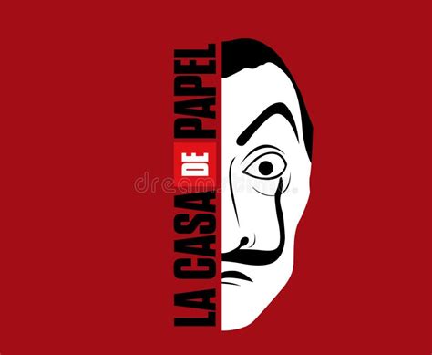 Título De La Casa De Papel Con Diseño De Máscara Dali Gráfico Netflix