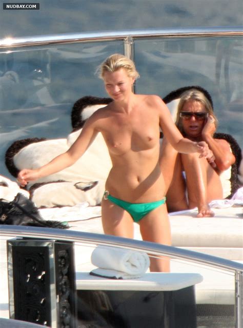 Kate Moss Nude Boobs Sexy On A Yacht Vacation Nudbay