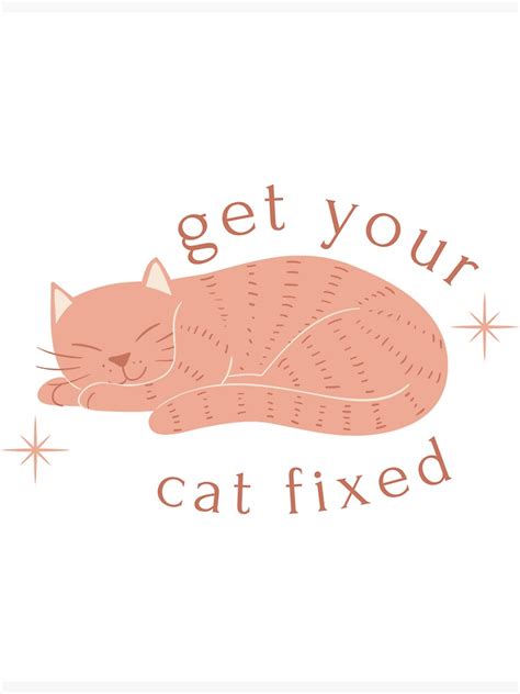 Get Your Cat Fixed Sticker For Sale By Teepy Redbubble