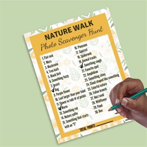 Naturewalk Scavenger Hunt Riddles