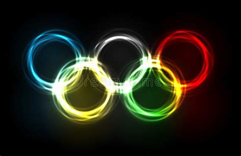 Olympic Rings Made Of Plasma Editorial Image Illustration Of London