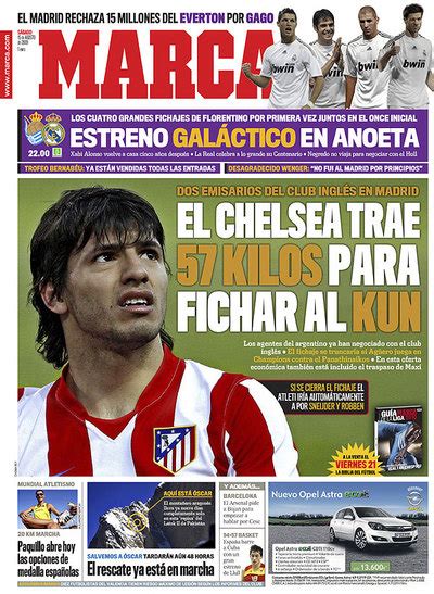 Sergio Kun Ag Ero En Portada Del Diario Marca