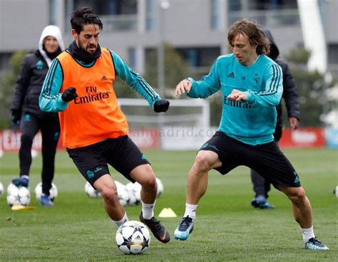 Modric Isco Training Session Rm Vs Juventus Quarter Finals Ucl