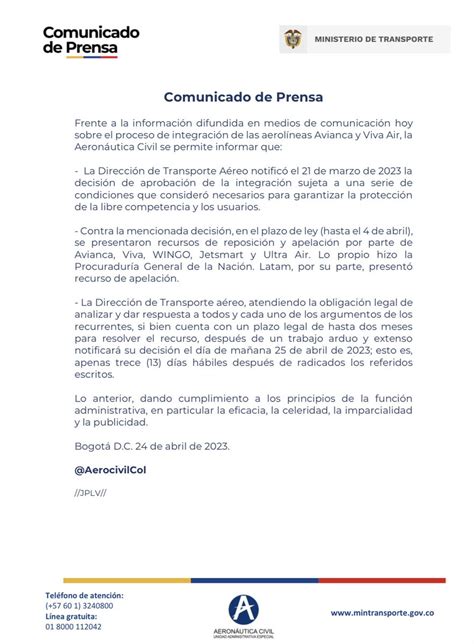 Aeron Utica Civil De Colombia On Twitter Comunicado Frente A La