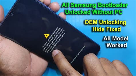 All Samsung Bootloader Unlocked Without Pc Oem Unlocking Hide Fixed All Model Worked 2022