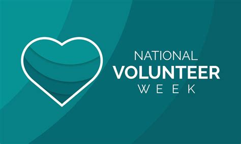 Vector Illustration On The Theme Of National Volunteer Week Observed