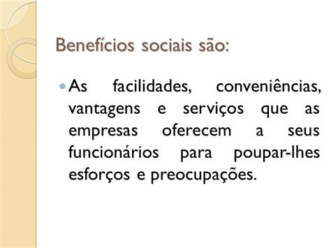 Plano De Benef Cios Sociais Ppt Carregar