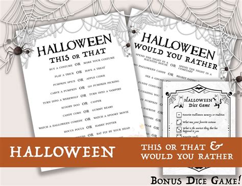 Halloween Would You Rather, Halloween This or That, Fun Halloween Games ...