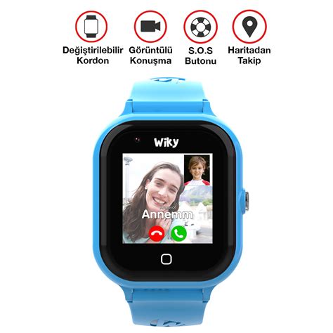 Wiky Watch 4S Mavi Görüntülü Görüşmeli Akıllı Çocuk Saati Wiky Watch