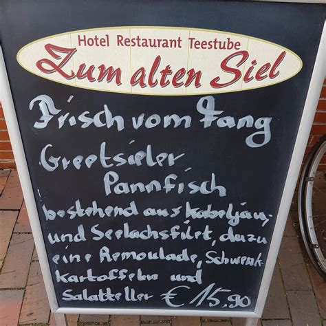 Speisekarte Von Hotel Zum Alten Siel Restaurant Caf Krummh Rn Am