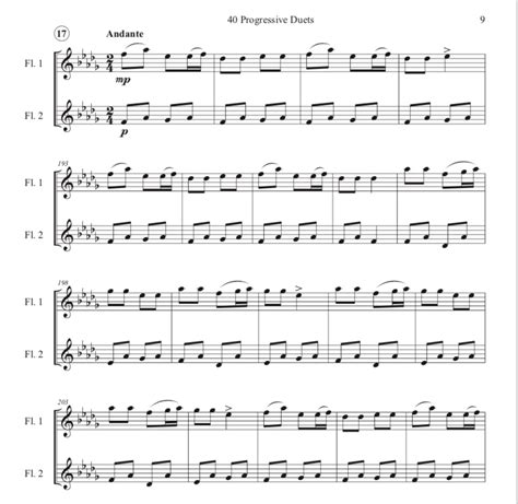 40 Progressive Flute Duets Digital Download Jdw Sheet Music