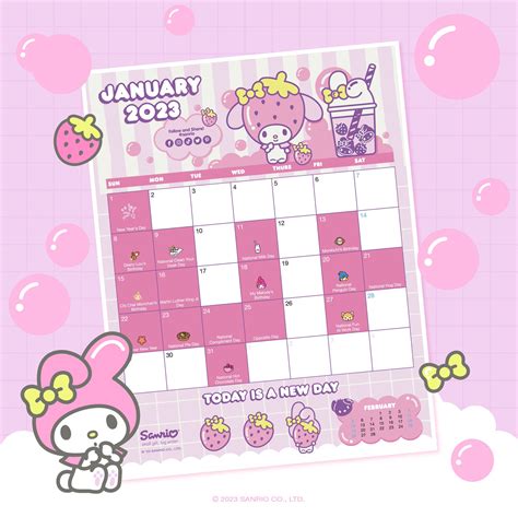 Sanrio On Twitter Say Hello To A New Month With Mymelody 🗓💕 Download