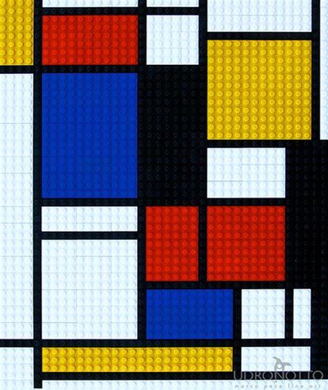 Art Masterpieces Redone In Lego Top Cultured Mondrian Mondrian Art