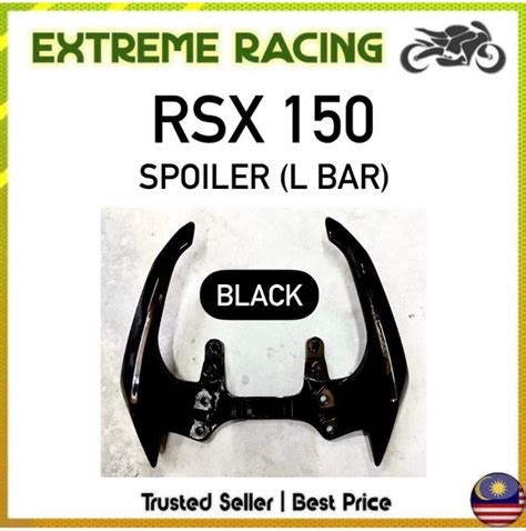 RSX Spoiler Black L Bar Rear Grab Handle Seat Besi Ekor Carrier