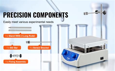 VEVOR Magnetic Stirrer Hot Plate Max 716F 380C 0 2000 RPM Hot Plate With Magnetic Stirrer