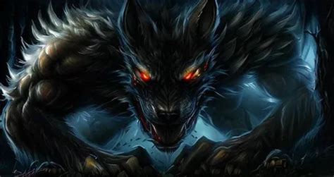 Fantasy Werewolf Red Eyes Sharp Claws Realistic Pain