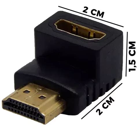 Kit Conector Hdmi Graus Curva L Macho X F Mea Tv Parede Mercadolivre