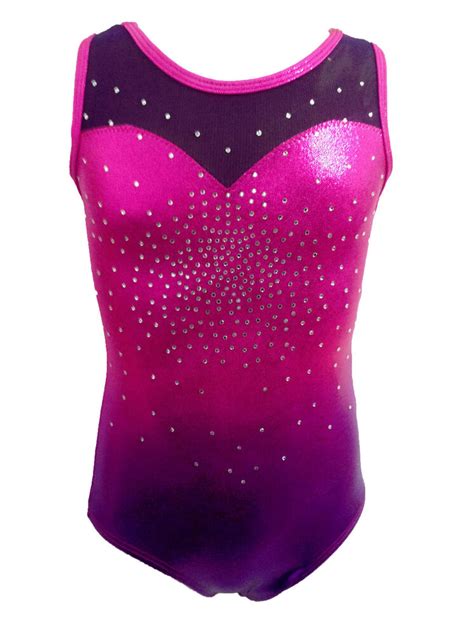 Pink And Purple Ombre Gymnastics Leotard Ebay