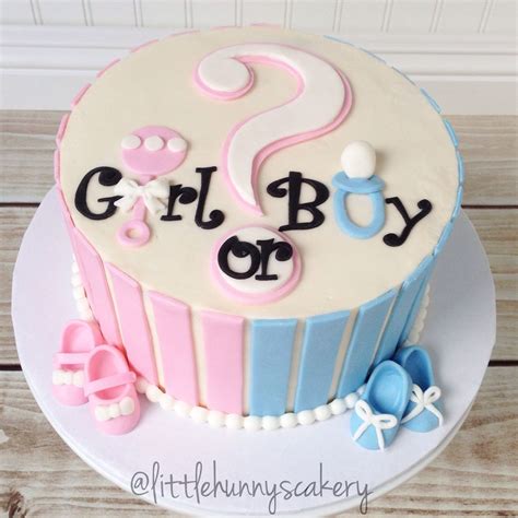 Gender Reveal Cake By Little Hunnys Cakery Cake Shower Cakes Baby