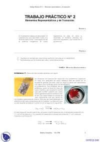 Elementos Representativos Y De Transici N Apuntes Qu Mica