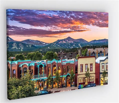 Breckenridge Colorado Ski Trail Map Canvas Wrap 20x16 Wall Art