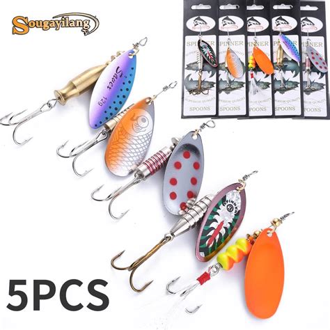 Buy Fishing Lure Spinner Sequin Fishing Bait With Sharp Hook Spinner