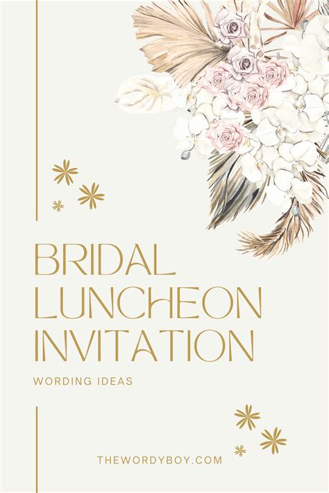 45+ Best Bridal Luncheon Invitation Wording Ideas (Templates)