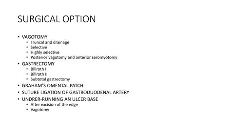 Surgical Treatment For Peptic Ulcer Disease Ppt