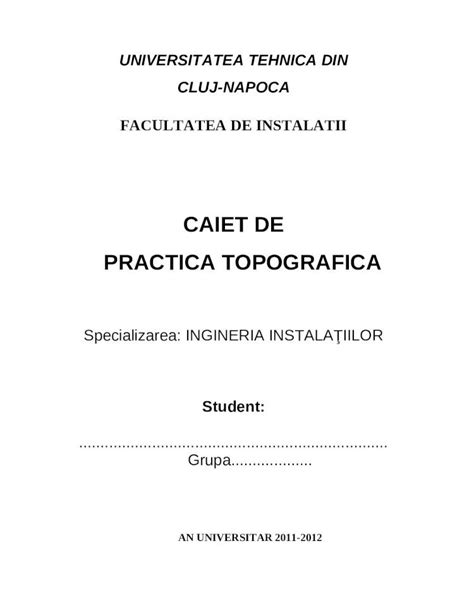 DOC Caiet De Practica Topografica DOKUMEN TIPS