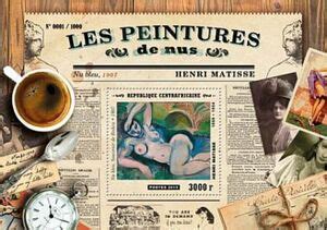 Stamp Nude Paintings Central African Republic Nude Paintings Mi CF BL Yt CF BF