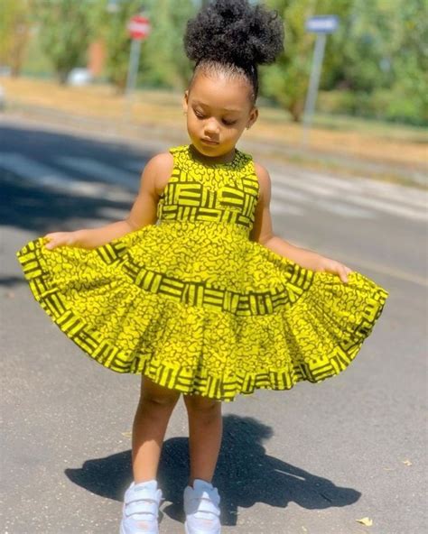 Toun Ankara Dress, African Baby Girl Dress, | African kids clothes, African fashion, African ...