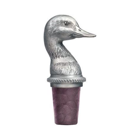 Mallard Duck Head Pewter Bottle Stopper Mallard Duck Hunting Shop