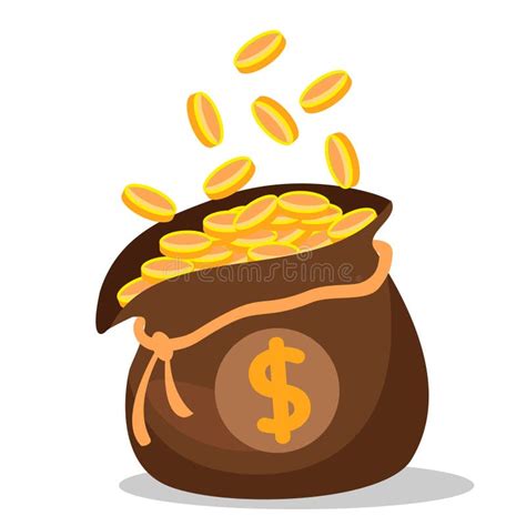 Full Bag Of Gold Coins Stock Illustration Illustration Of Graphics