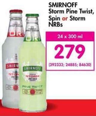 Smirnoff Storm Pine Twist Spin Or Storm Nrbs X Ml Offer At Makro