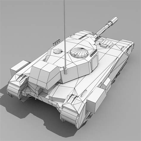 3d model futuristic tank