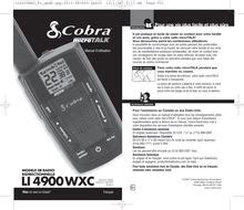 Notice Radio Cobra LI 4900 2 WX VP à lire en Document Cobra livre