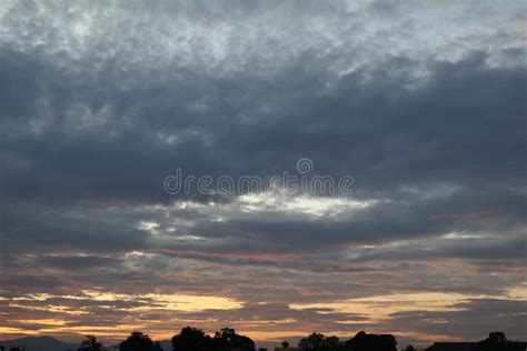 Black Sky Nature Background during Outdoor Sunset Time. Stock Image ...