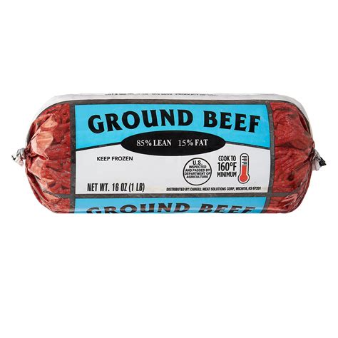 85 Lean15 Fat Ground Beef Roll 1lb Frozen Walmart Inventory