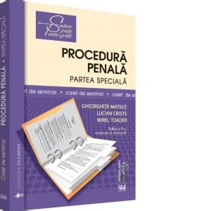 Procedura Penala Partea Speciala Caiet De Seminar Editia A II A