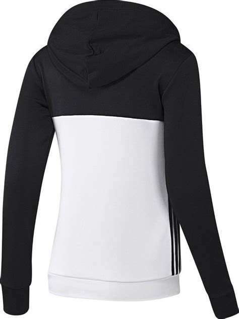 Adidas T16 Hoody W Sportvest Maat S Vrouwen Zwart Wit