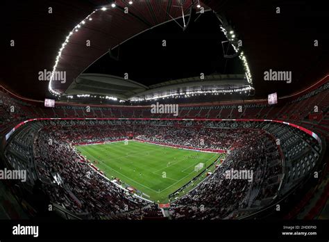 General view inside the Al Bayt Stadium in Al Khor, Qatar, taken during ...